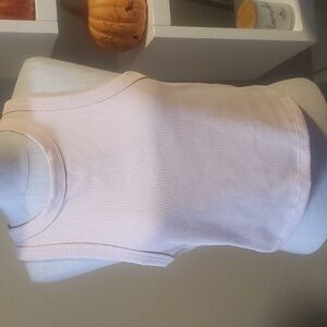 H&M DIVIDED |Ribbed Crop Racerback Tank  L Pink